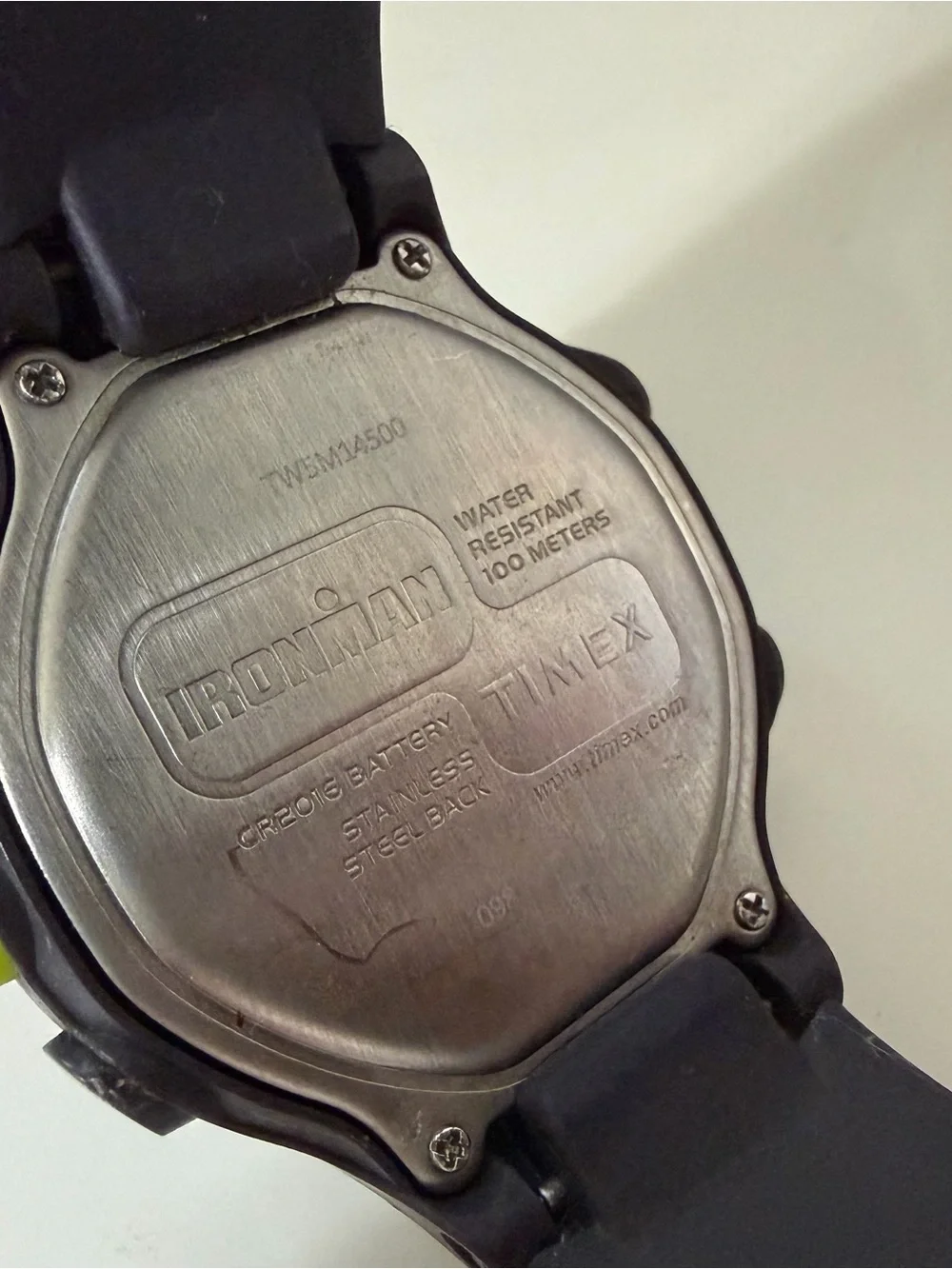 Timex Black Digital Sports Watch with Lime Accent